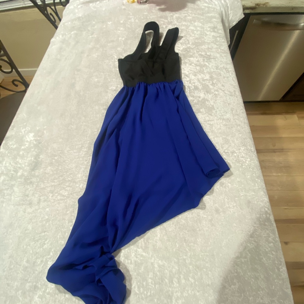 Black and Blue high-low dress